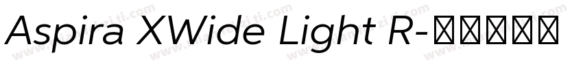 Aspira XWide Light R字体转换